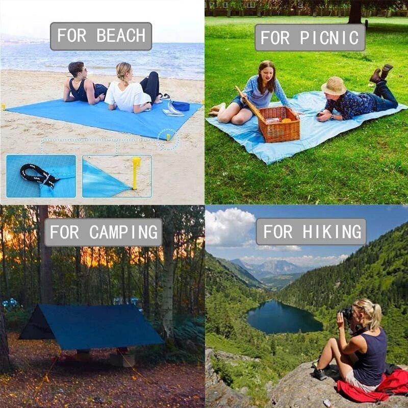 2023 Oversized Beach Mat Sand Free Beach Towel Outdoor Travel Camping Beach Blanket Home Decor Rugs Portable Foldable Picnic Mat