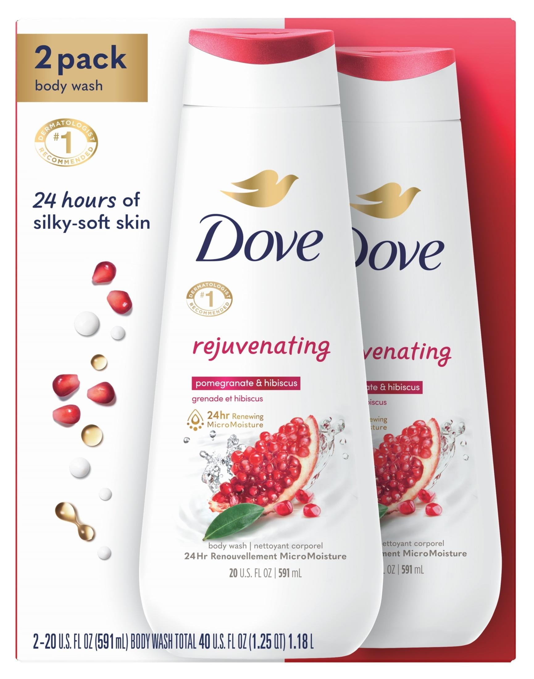 Rejuvenating Gentle Women'S Body Wash All Skin Type, Pomegranate & Hibiscus, 20 Fl Oz Twin Pack