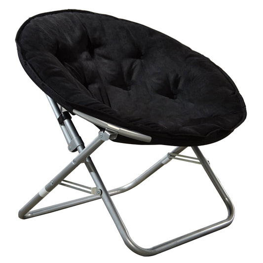 Faux Fur Saucer Chair, Blue