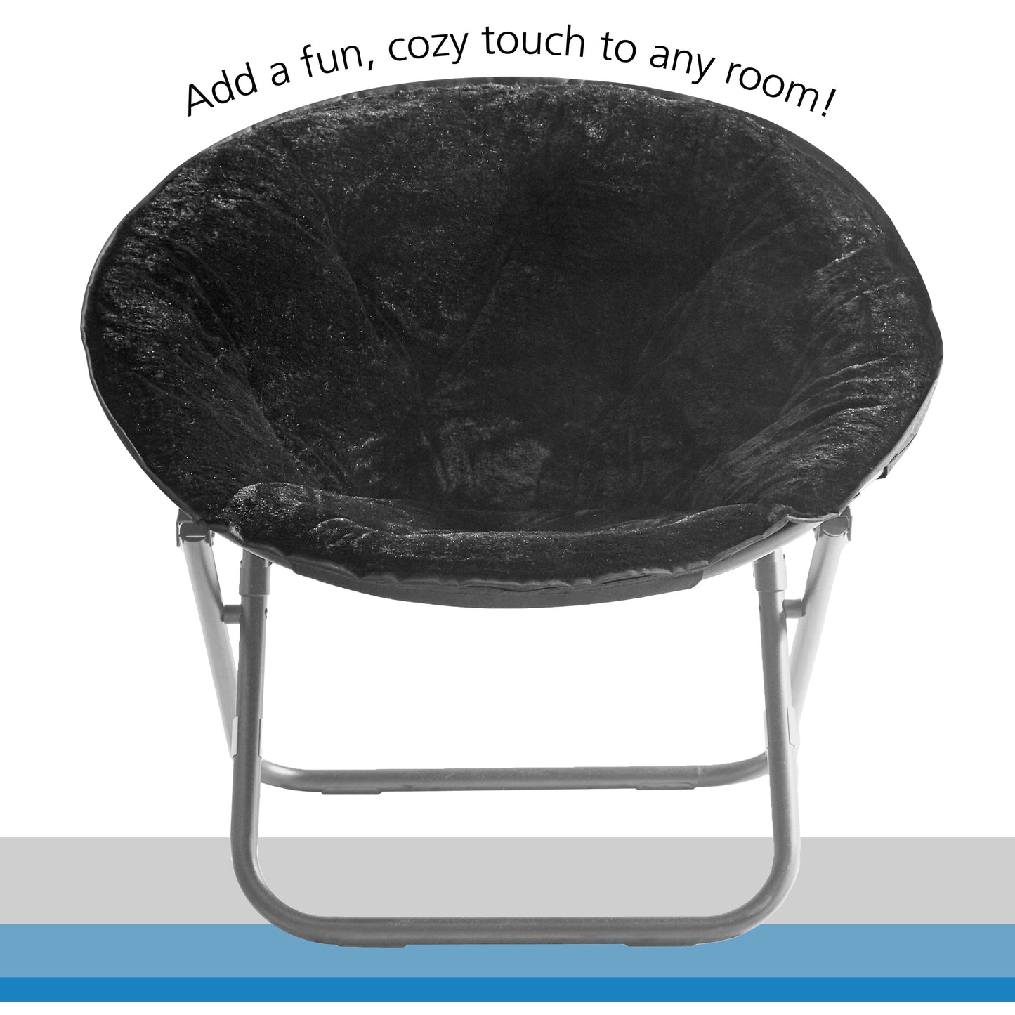 Faux Fur Saucer Chair, Blue