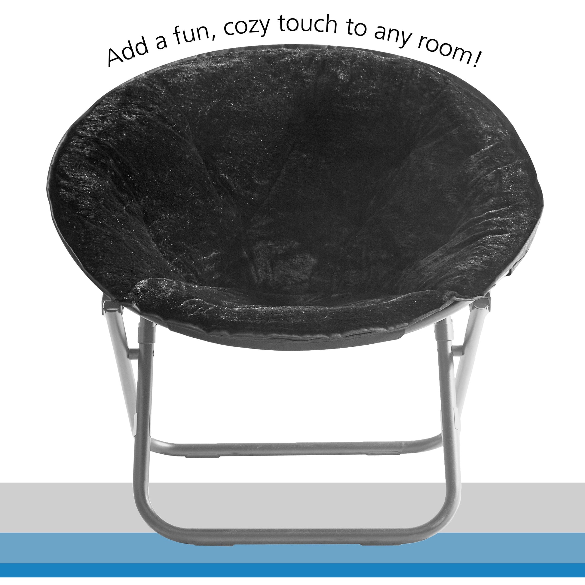 Faux Fur Saucer Chair, Blue